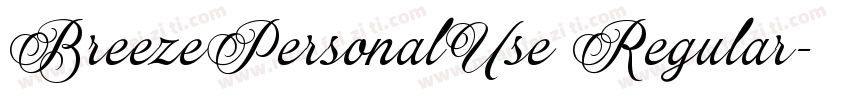 BreezePersonalUse Regular字体转换